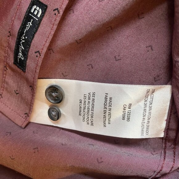 Travis Mathew Mens Patterned Button-Up Short-Sleeve Shirt XXXL - Picture 4 of 10